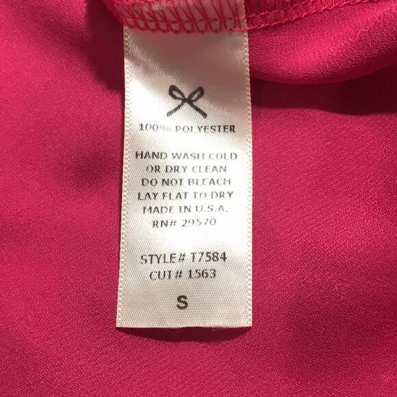 Everly Hot Pink Back Bow Tank Top Size Small - Picture 8 of 8